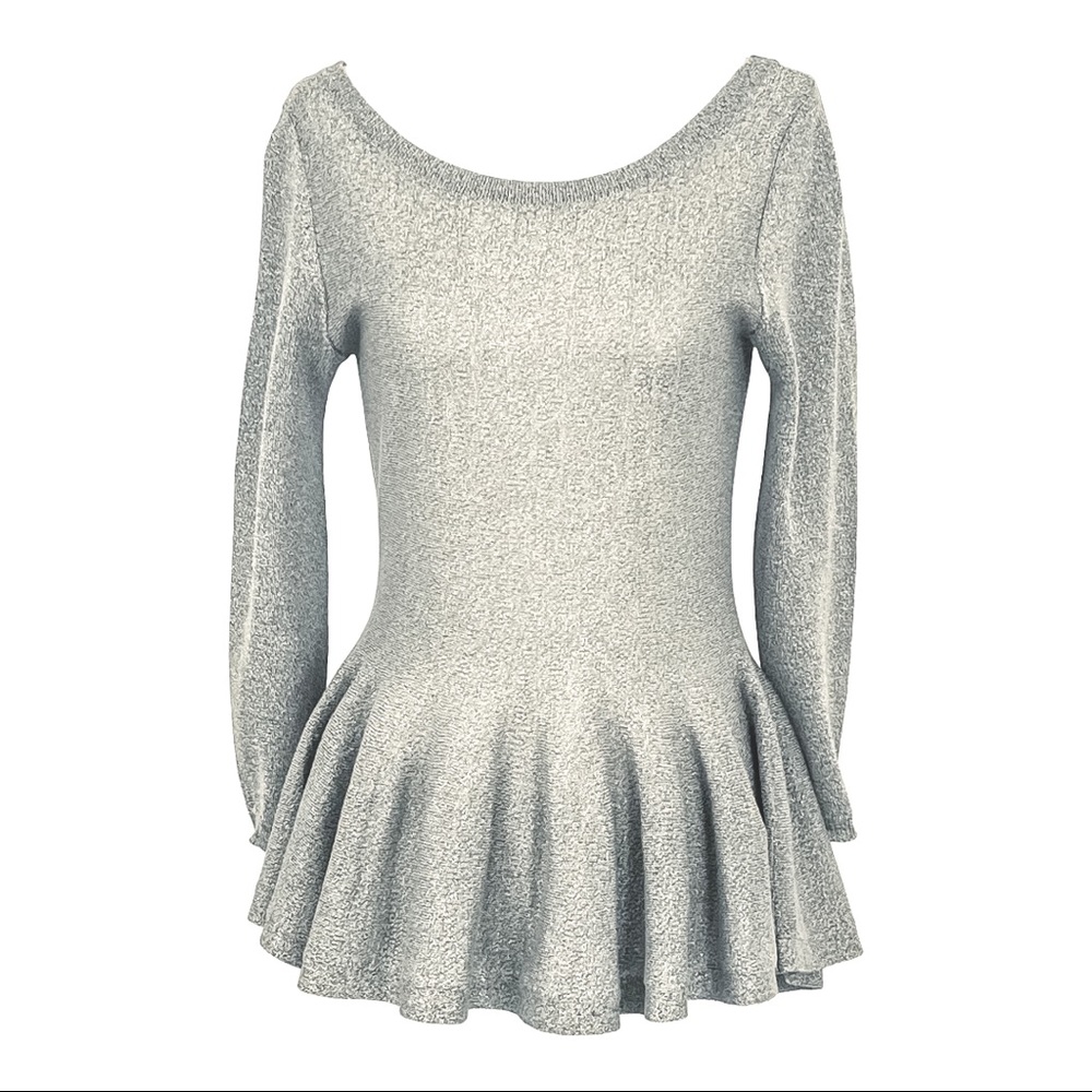 Philosphy Shimmer Knit Peplum Sweater